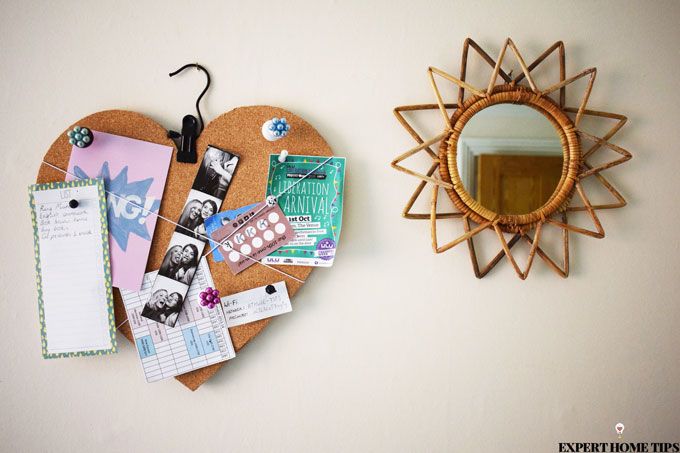 diy love heart cork board