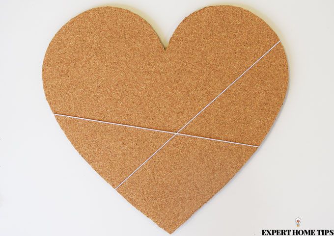 love heart cork board string