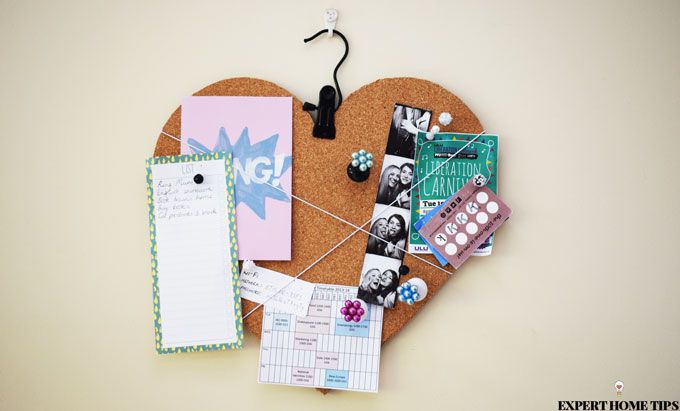 love heart notice board diy