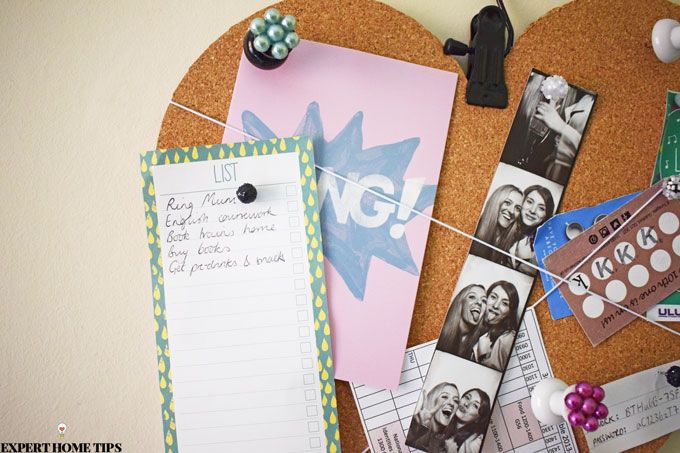 diy love heart corkboard