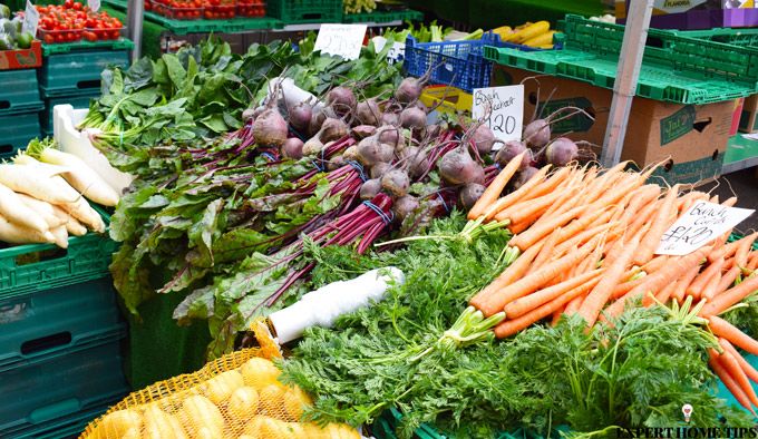 market stand vegetables