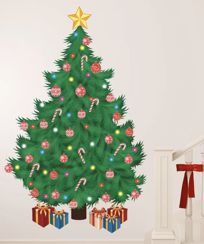 christmas tree alternatives wall sticker