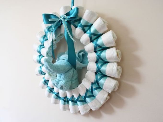 diaper wreath