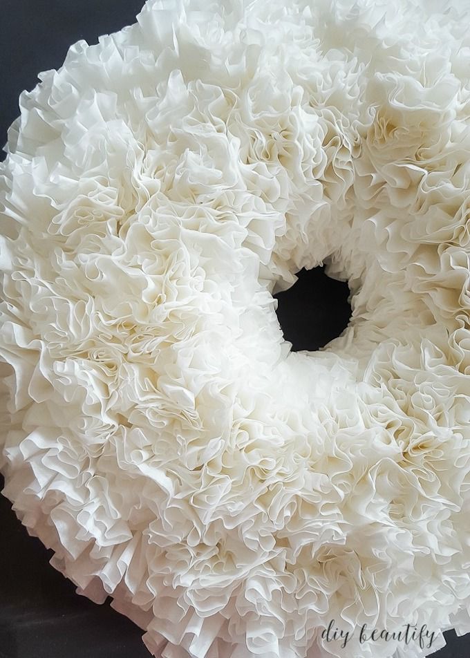 coffee filter wreath