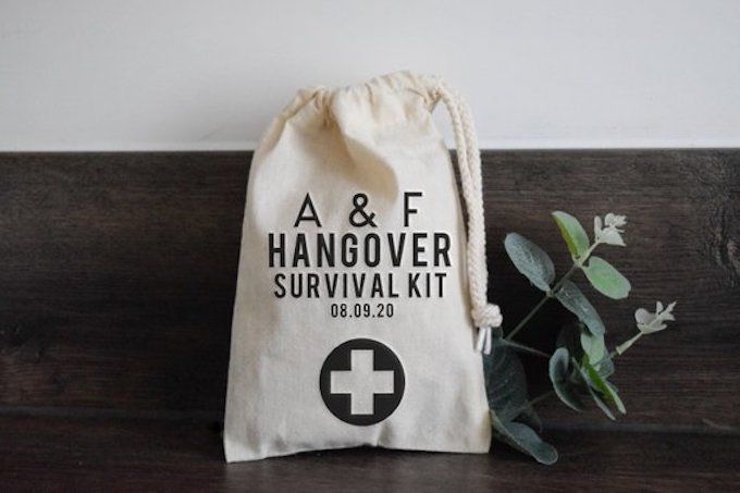 hangover recovery kit unusual wedding favour