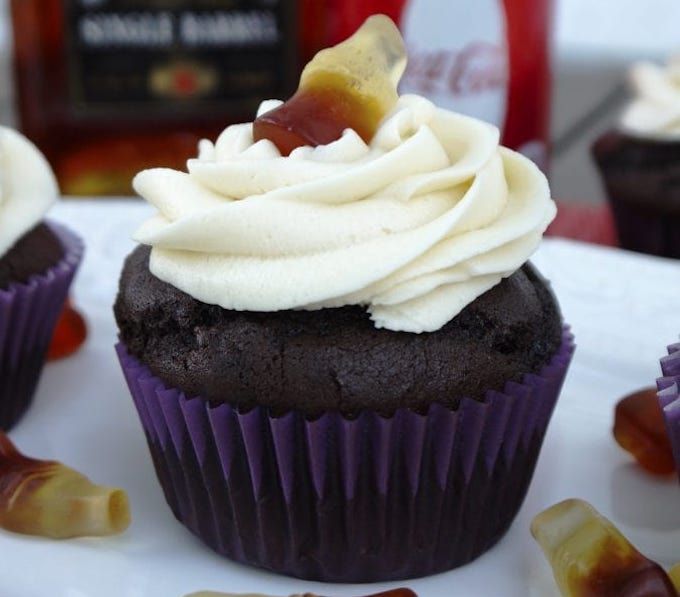 jack daniels and coke cupcakes