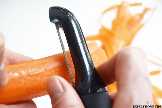 peeling vegetables