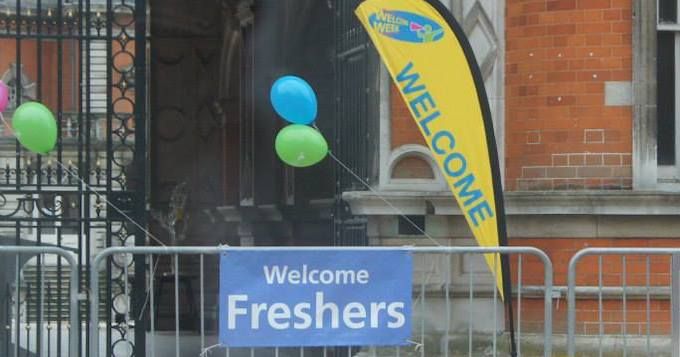 freshers arrival sign