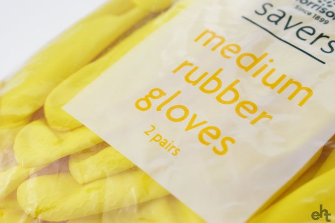 rubber gloves in packet