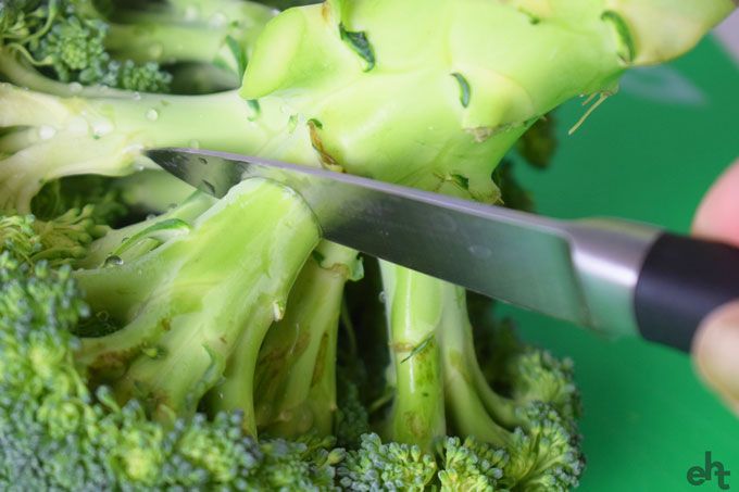 how to chop broccoli florets