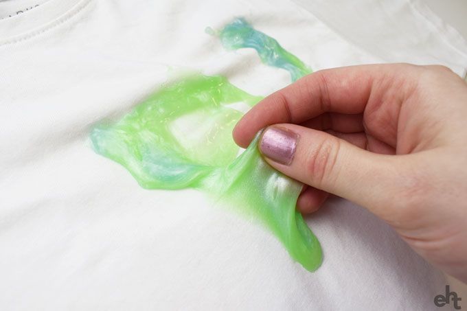 Remove slime from clothing