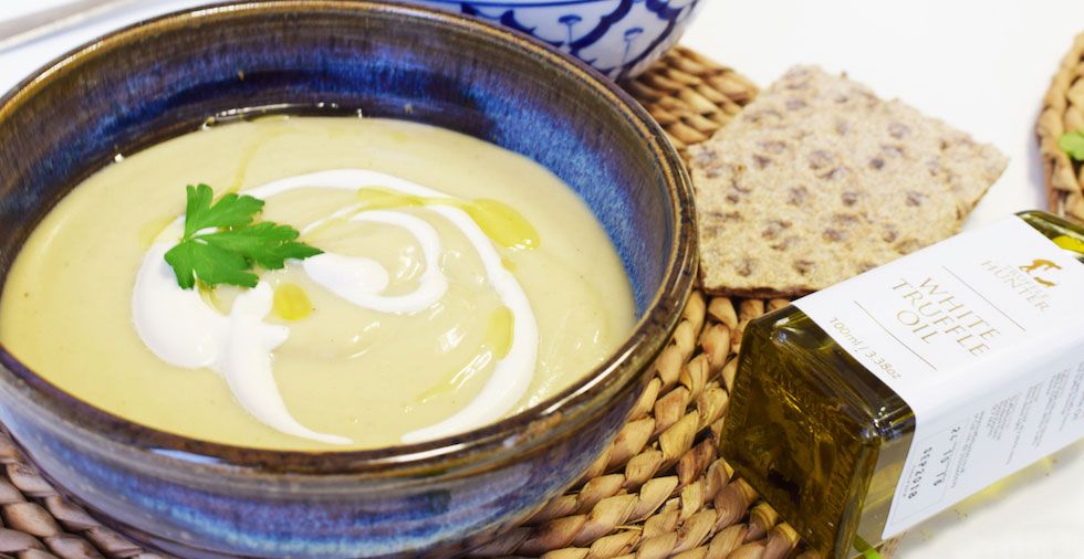 Parsnip Soup Recipe - With Parsley, Truffle Oil & Vegan Cashew Cream