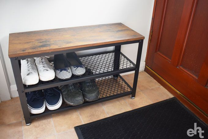 shoe bench rack