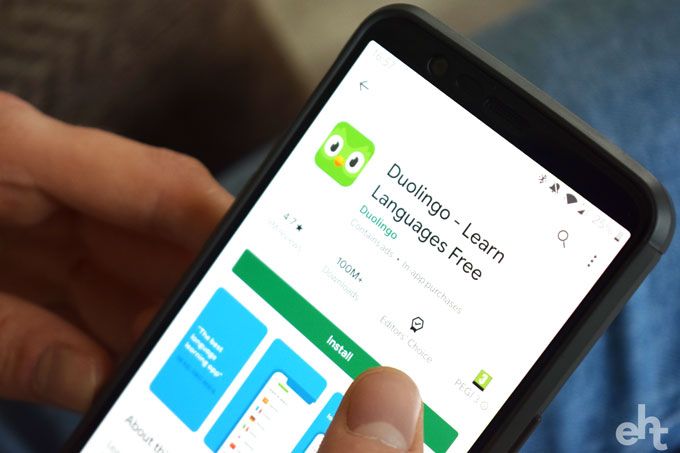 duolingo app on phone