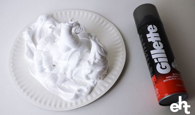 Shaving foam play